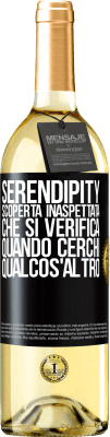 29,95 € Spedizione Gratuita | Vino bianco Edizione WHITE Serendipity. Scoperta inaspettata che si verifica quando cerchi qualcos'altro Etichetta Nera. Etichetta personalizzabile Vino giovane Raccogliere 2023 Verdejo