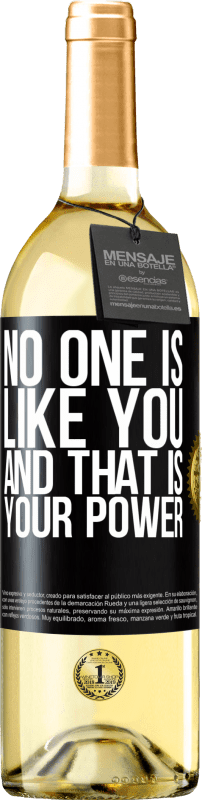29,95 € Free Shipping | White Wine WHITE Edition No one is like you, and that is your power Black Label. Customizable label Young wine Harvest 2023 Verdejo