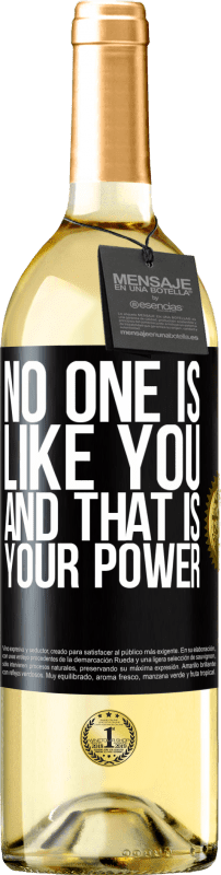 29,95 € Free Shipping | White Wine WHITE Edition No one is like you, and that is your power Black Label. Customizable label Young wine Harvest 2025 Verdejo