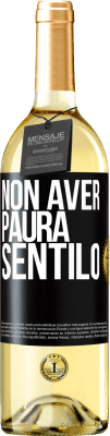 29,95 € Spedizione Gratuita | Vino bianco Edizione WHITE Non aver paura, sentilo Etichetta Nera. Etichetta personalizzabile Vino giovane Raccogliere 2023 Verdejo