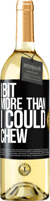 29,95 € Free Shipping | White Wine WHITE Edition I bit more than I could chew Black Label. Customizable label Young wine Harvest 2024 Verdejo