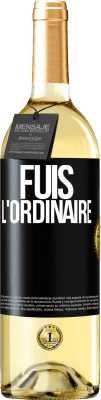 29,95 € Envoi gratuit | Vin blanc Édition WHITE Fuis l'ordinaire Étiquette Noire. Étiquette personnalisable Vin jeune Récolte 2024 Verdejo