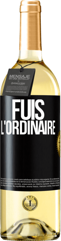 29,95 € Envoi gratuit | Vin blanc Édition WHITE Fuis l'ordinaire Étiquette Noire. Étiquette personnalisable Vin jeune Récolte 2023 Verdejo