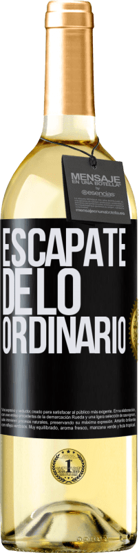 29,95 € Envío gratis | Vino Blanco Edición WHITE Escápate de lo ordinario Etiqueta Negra. Etiqueta personalizable Vino joven Cosecha 2024 Verdejo