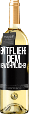 29,95 € Kostenloser Versand | Weißwein WHITE Ausgabe Entfliehe dem Gewöhnlichen Schwarzes Etikett. Anpassbares Etikett Junger Wein Ernte 2024 Verdejo