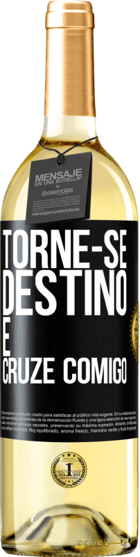 29,95 € Envio grátis | Vinho branco Edição WHITE Torne-se destino e cruze comigo Etiqueta Preta. Etiqueta personalizável Vinho jovem Colheita 2024 Verdejo