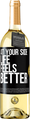 29,95 € Free Shipping | White Wine WHITE Edition At your side life feels better Black Label. Customizable label Young wine Harvest 2024 Verdejo