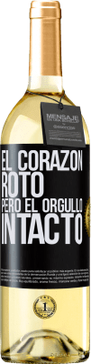 29,95 € Envío gratis | Vino Blanco Edición WHITE El corazón, roto. Pero el orgullo intacto Etiqueta Negra. Etiqueta personalizable Vino joven Cosecha 2023 Verdejo