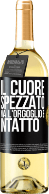 29,95 € Spedizione Gratuita | Vino bianco Edizione WHITE Il cuore spezzato Ma l'orgoglio è intatto Etichetta Nera. Etichetta personalizzabile Vino giovane Raccogliere 2024 Verdejo