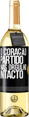 29,95 € Envio grátis | Vinho branco Edição WHITE O coração partido Mas orgulho intacto Etiqueta Preta. Etiqueta personalizável Vinho jovem Colheita 2023 Verdejo