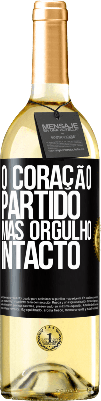 29,95 € Envio grátis | Vinho branco Edição WHITE O coração partido Mas orgulho intacto Etiqueta Preta. Etiqueta personalizável Vinho jovem Colheita 2024 Verdejo