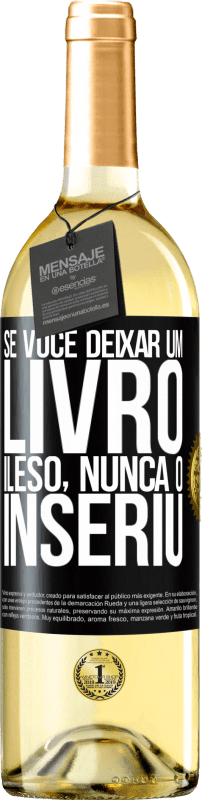 29,95 € Envio grátis | Vinho branco Edição WHITE Se você deixar um livro ileso, nunca o inseriu Etiqueta Preta. Etiqueta personalizável Vinho jovem Colheita 2024 Verdejo