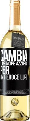 29,95 € Spedizione Gratuita | Vino bianco Edizione WHITE Cambia il principe azzurro per un feroce lupo Etichetta Nera. Etichetta personalizzabile Vino giovane Raccogliere 2024 Verdejo