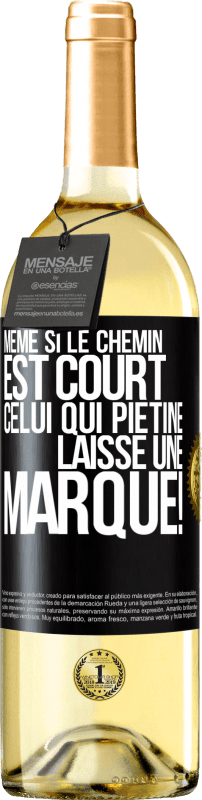 29,95 € Envoi gratuit | Vin blanc Édition WHITE Même si le chemin est court. Celui qui piétine, laisse une marque! Étiquette Noire. Étiquette personnalisable Vin jeune Récolte 2024 Verdejo