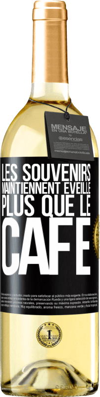 29,95 € Envoi gratuit | Vin blanc Édition WHITE Les souvenirs maintiennent éveillé plus que le café Étiquette Noire. Étiquette personnalisable Vin jeune Récolte 2024 Verdejo