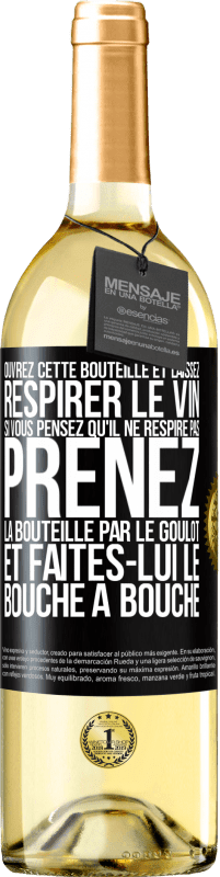 29,95 € Envoi gratuit | Vin blanc Édition WHITE Ouvrez cette bouteille et laissez respirer le vin. Si vous pensez qu'il ne respire pas prenez la bouteille par le goulot et fait Étiquette Noire. Étiquette personnalisable Vin jeune Récolte 2024 Verdejo