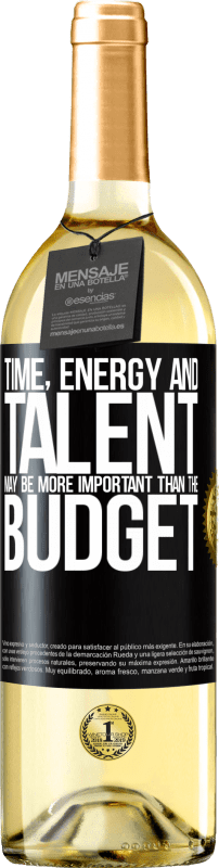 29,95 € Free Shipping | White Wine WHITE Edition Time, energy and talent may be more important than the budget Black Label. Customizable label Young wine Harvest 2024 Verdejo