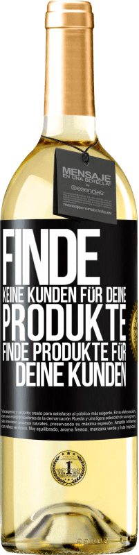 29,95 € Kostenloser Versand | Weißwein WHITE Ausgabe Finde keine Kunden für deine Produkte, finde Produkte für deine Kunden Schwarzes Etikett. Anpassbares Etikett Junger Wein Ernte 2024 Verdejo