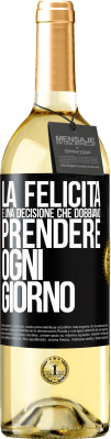 29,95 € Spedizione Gratuita | Vino bianco Edizione WHITE La felicità è una decisione che dobbiamo prendere ogni giorno Etichetta Nera. Etichetta personalizzabile Vino giovane Raccogliere 2023 Verdejo