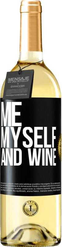 29,95 € Spedizione Gratuita | Vino bianco Edizione WHITE Me, myself and wine Etichetta Nera. Etichetta personalizzabile Vino giovane Raccogliere 2023 Verdejo