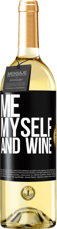 29,95 € Spedizione Gratuita | Vino bianco Edizione WHITE Me, myself and wine Etichetta Nera. Etichetta personalizzabile Vino giovane Raccogliere 2024 Verdejo