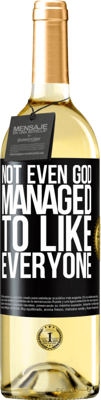 29,95 € 免费送货 | 白葡萄酒 WHITE版 甚至没有上帝设法喜欢每个人 黑标. 可自定义的标签 青年酒 收成 2025 Verdejo