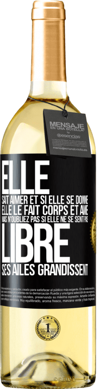 29,95 € Envoi gratuit | Vin blanc Édition WHITE Elle sait aimer et si elle se donne, elle le fait corps et âme. Mais n'oubliez pas si elle ne se sent pas libre, ses ailes grand Étiquette Noire. Étiquette personnalisable Vin jeune Récolte 2024 Verdejo