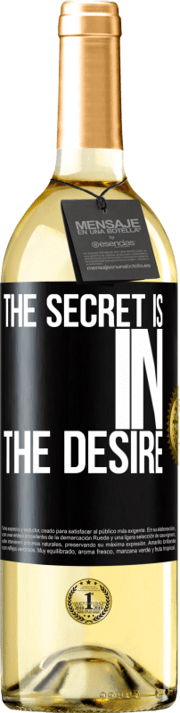 29,95 € Free Shipping | White Wine WHITE Edition The secret is in the desire Black Label. Customizable label Young wine Harvest 2024 Verdejo