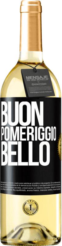 29,95 € Spedizione Gratuita | Vino bianco Edizione WHITE Buon pomeriggio, bello Etichetta Nera. Etichetta personalizzabile Vino giovane Raccogliere 2024 Verdejo