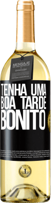 29,95 € Envio grátis | Vinho branco Edição WHITE Tenha uma boa tarde, bonito Etiqueta Preta. Etiqueta personalizável Vinho jovem Colheita 2023 Verdejo