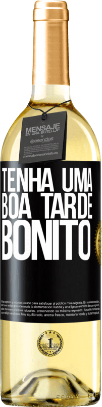 29,95 € Envio grátis | Vinho branco Edição WHITE Tenha uma boa tarde, bonito Etiqueta Preta. Etiqueta personalizável Vinho jovem Colheita 2024 Verdejo