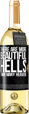 29,95 € Free Shipping | White Wine WHITE Edition There are more beautiful hells than many heavens Black Label. Customizable label Young wine Harvest 2023 Verdejo