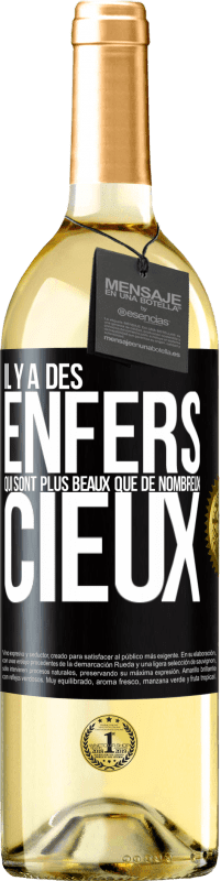 29,95 € Envoi gratuit | Vin blanc Édition WHITE Il y a des enfers qui sont plus beaux que de nombreux cieux Étiquette Noire. Étiquette personnalisable Vin jeune Récolte 2024 Verdejo