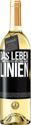 29,95 € Kostenloser Versand | Weißwein WHITE Ausgabe Das Leben ist Kauderwelsch. Misstraue geraden Linien Schwarzes Etikett. Anpassbares Etikett Junger Wein Ernte 2023 Verdejo