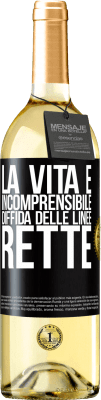 29,95 € Spedizione Gratuita | Vino bianco Edizione WHITE La vita è incomprensibile, diffida delle linee rette Etichetta Nera. Etichetta personalizzabile Vino giovane Raccogliere 2024 Verdejo