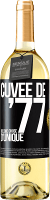 29,95 € Envoi gratuit | Vin blanc Édition WHITE Cuvée de 77, quelque chose d'unique Étiquette Noire. Étiquette personnalisable Vin jeune Récolte 2024 Verdejo