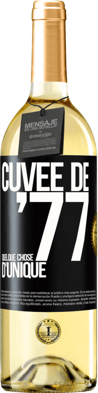 29,95 € Envoi gratuit | Vin blanc Édition WHITE Cuvée de 77, quelque chose d'unique Étiquette Noire. Étiquette personnalisable Vin jeune Récolte 2023 Verdejo