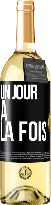 29,95 € Envoi gratuit | Vin blanc Édition WHITE Un jour à la fois Étiquette Noire. Étiquette personnalisable Vin jeune Récolte 2023 Verdejo