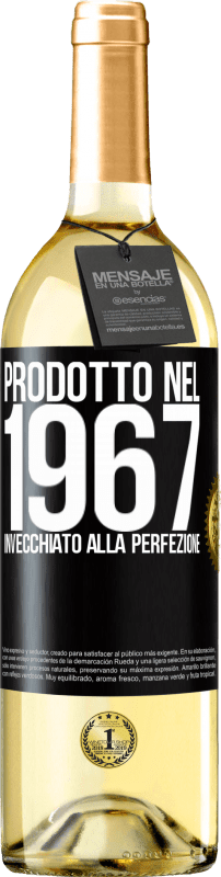 29,95 € Spedizione Gratuita | Vino bianco Edizione WHITE Prodotto nel 1967. Invecchiato alla perfezione Etichetta Nera. Etichetta personalizzabile Vino giovane Raccogliere 2023 Verdejo