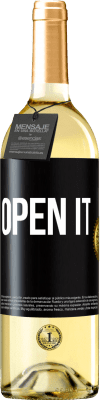 29,95 € Free Shipping | White Wine WHITE Edition Open it Black Label. Customizable label Young wine Harvest 2025 Verdejo