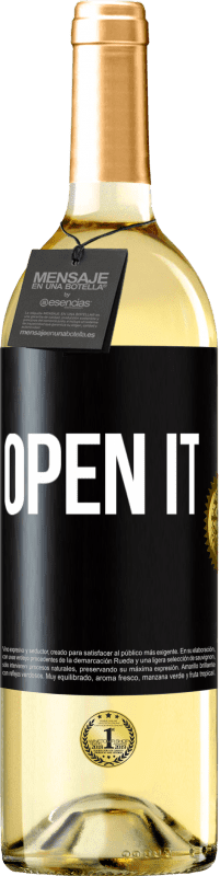 29,95 € Free Shipping | White Wine WHITE Edition Open it Black Label. Customizable label Young wine Harvest 2025 Verdejo