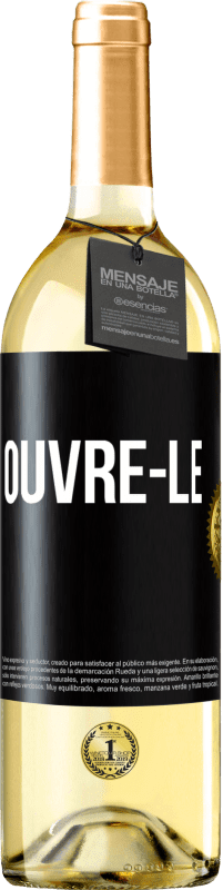 29,95 € Envoi gratuit | Vin blanc Édition WHITE Ouvre-le Étiquette Noire. Étiquette personnalisable Vin jeune Récolte 2023 Verdejo