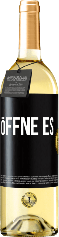 29,95 € Kostenloser Versand | Weißwein WHITE Ausgabe Öffne es Schwarzes Etikett. Anpassbares Etikett Junger Wein Ernte 2024 Verdejo