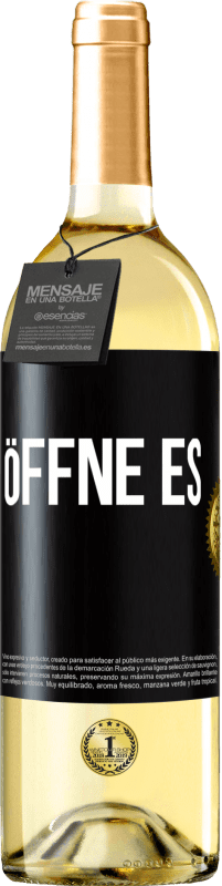 29,95 € Kostenloser Versand | Weißwein WHITE Ausgabe Öffne es Schwarzes Etikett. Anpassbares Etikett Junger Wein Ernte 2025 Verdejo