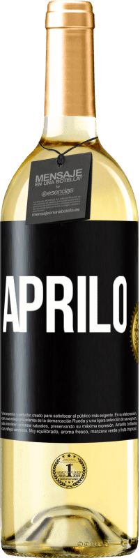 29,95 € Spedizione Gratuita | Vino bianco Edizione WHITE Aprilo Etichetta Nera. Etichetta personalizzabile Vino giovane Raccogliere 2023 Verdejo