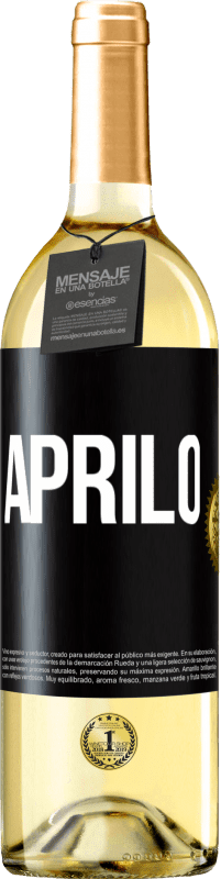 29,95 € Spedizione Gratuita | Vino bianco Edizione WHITE Aprilo Etichetta Nera. Etichetta personalizzabile Vino giovane Raccogliere 2024 Verdejo