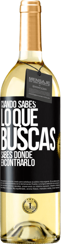 29,95 € Envío gratis | Vino Blanco Edición WHITE Cuando sabes lo que buscas, sabes dónde encontrarlo Etiqueta Negra. Etiqueta personalizable Vino joven Cosecha 2023 Verdejo