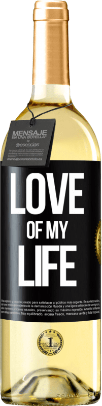 29,95 € Free Shipping | White Wine WHITE Edition Love of my life Black Label. Customizable label Young wine Harvest 2024 Verdejo