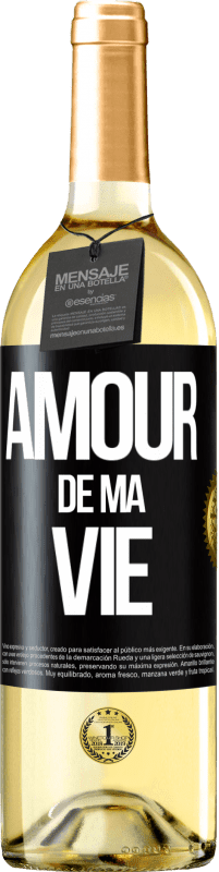 29,95 € Envoi gratuit | Vin blanc Édition WHITE Amour de ma vie Étiquette Noire. Étiquette personnalisable Vin jeune Récolte 2024 Verdejo