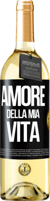 29,95 € Spedizione Gratuita | Vino bianco Edizione WHITE Amore della mia vita Etichetta Nera. Etichetta personalizzabile Vino giovane Raccogliere 2024 Verdejo